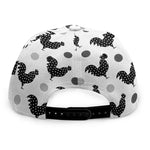Polka Dot Rooster Pattern Print Snapback Cap