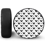 Polka Dot Rooster Pattern Print Tire Cover