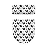 Polka Dot Rooster Pattern Print Toilet Lid And Tank Cover Set