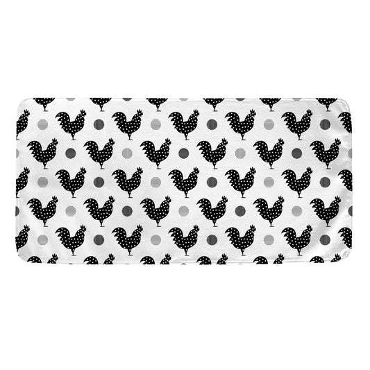 Polka Dot Rooster Pattern Print Towel