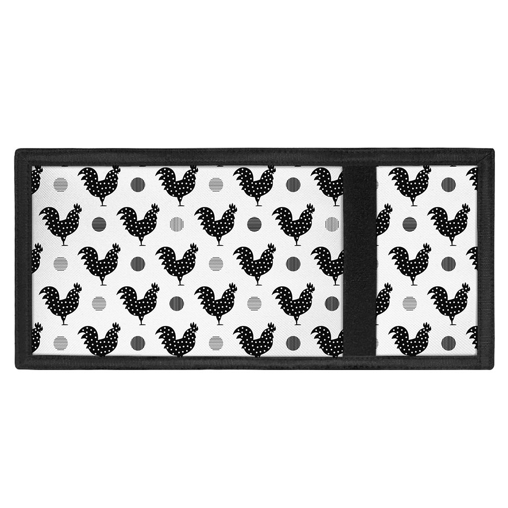 Polka Dot Rooster Pattern Print Trifold Wallet