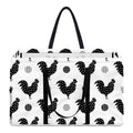 Polka Dot Rooster Pattern Print Utility Tote Bag