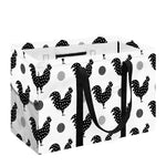 Polka Dot Rooster Pattern Print Utility Tote Bag
