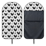 Polka Dot Rooster Pattern Print Waterproof Car Seat Cover