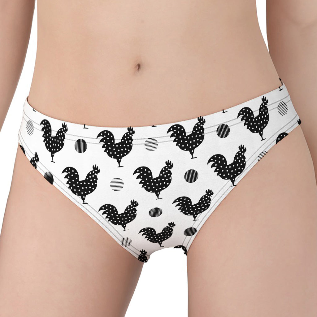 Polka Dot Rooster Pattern Print Women's Panties