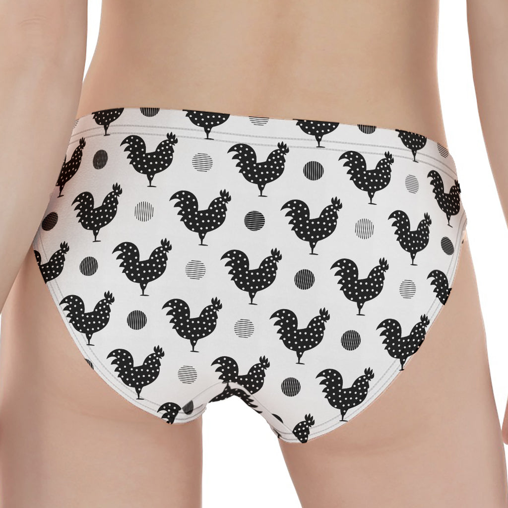 Polka Dot Rooster Pattern Print Women's Panties