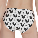 Polka Dot Rooster Pattern Print Women's Panties