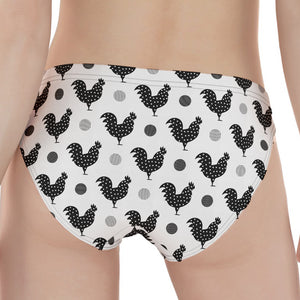 Polka Dot Rooster Pattern Print Women's Panties