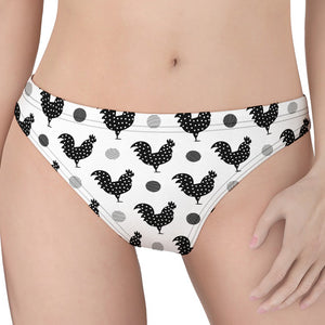 Polka Dot Rooster Pattern Print Women's Thong