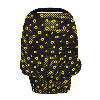 Polka Dot Sunflower Pattern Print Baby Seat Cover