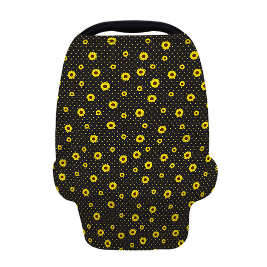 Polka Dot Sunflower Pattern Print Baby Seat Cover