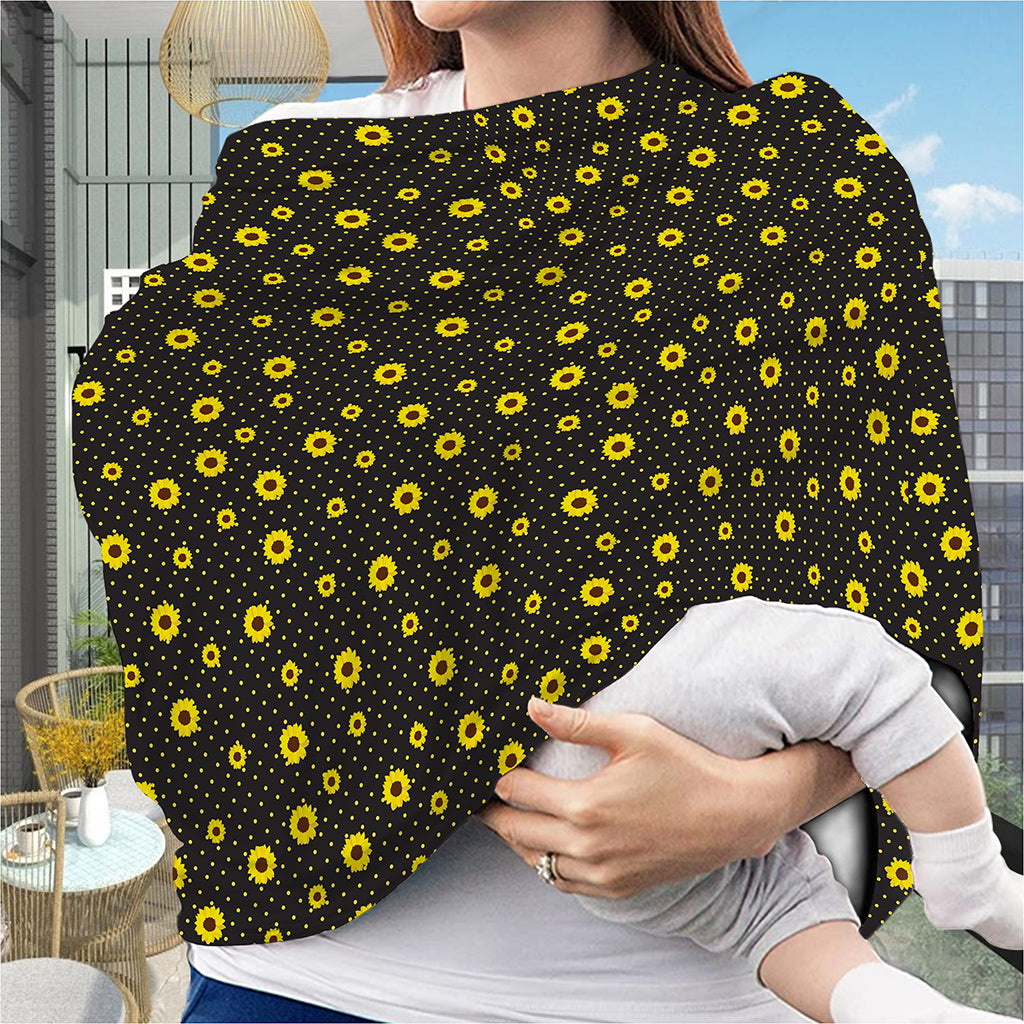 Polka Dot Sunflower Pattern Print Baby Seat Cover