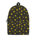 Polka Dot Sunflower Pattern Print School Backpack