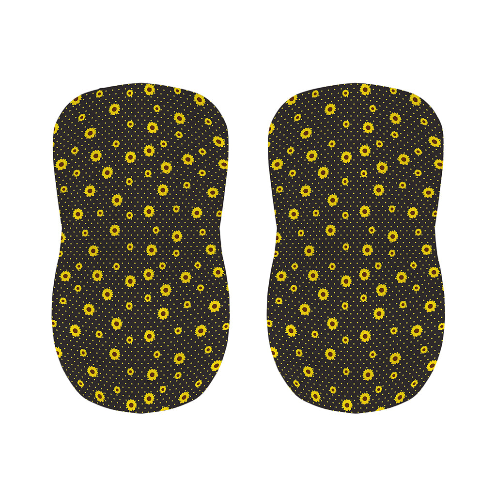 Polka Dot Sunflower Pattern Print Bar Stool Covers