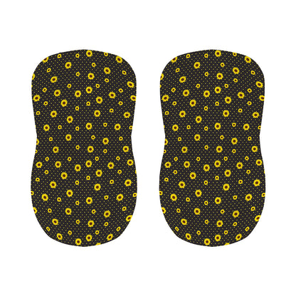 Polka Dot Sunflower Pattern Print Bar Stool Covers