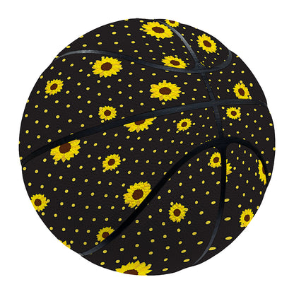 Polka Dot Sunflower Pattern Print Basketball