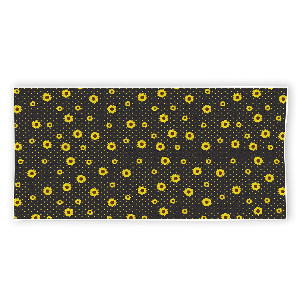 Polka Dot Sunflower Pattern Print Beach Towel