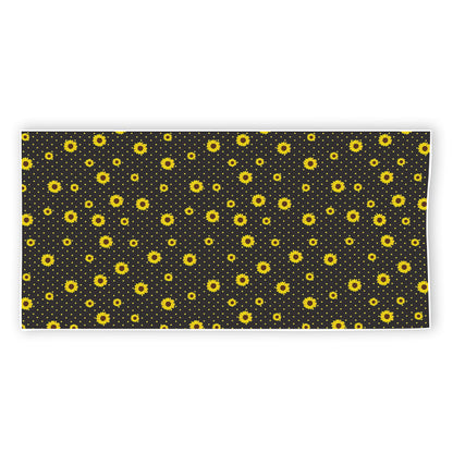 Polka Dot Sunflower Pattern Print Beach Towel
