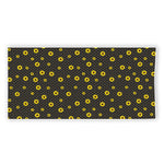 Polka Dot Sunflower Pattern Print Beach Towel