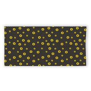 Polka Dot Sunflower Pattern Print Beach Towel