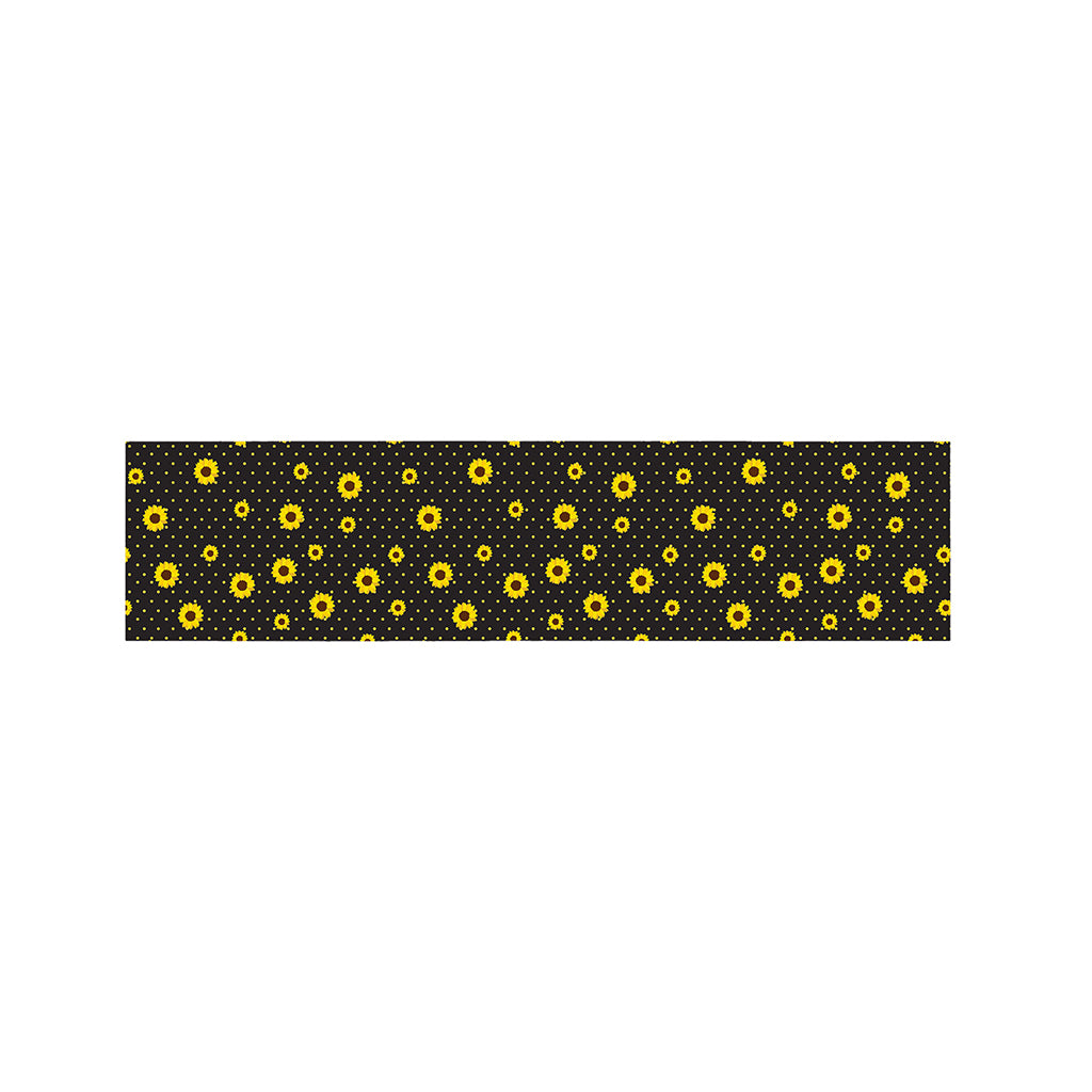Polka Dot Sunflower Pattern Print Bed Runner