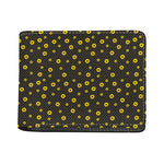 Polka Dot Sunflower Pattern Print Bifold Wallet