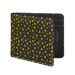 Polka Dot Sunflower Pattern Print Bifold Wallet