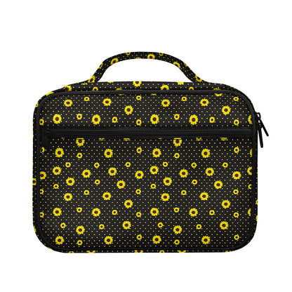 Polka Dot Sunflower Pattern Print Briefcase Bible Bag