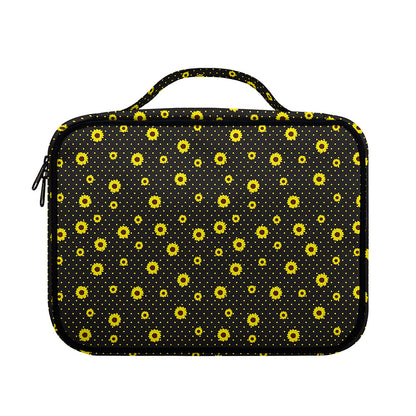 Polka Dot Sunflower Pattern Print Briefcase Bible Bag