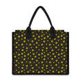 Polka Dot Sunflower Pattern Print Canvas Tote Bag