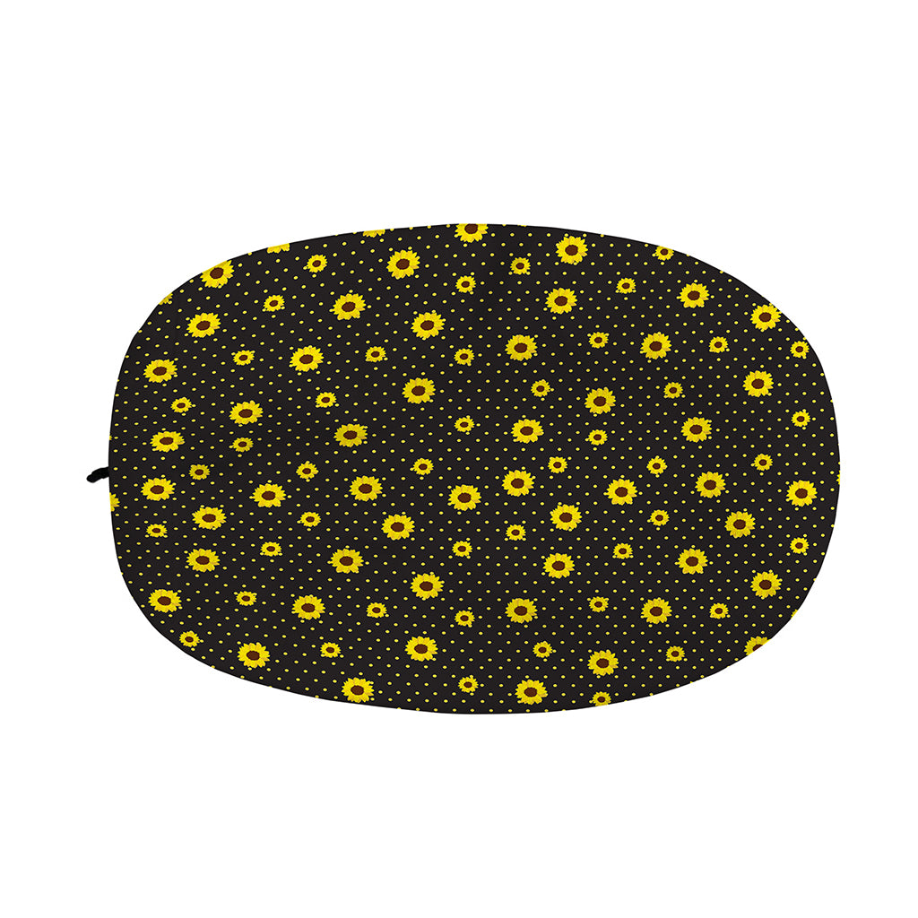 Polka Dot Sunflower Pattern Print Car Side Mirror Covers