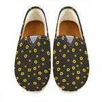 Polka Dot Sunflower Pattern Print Casual Shoes