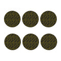 Polka Dot Sunflower Pattern Print Coaster Set