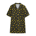 Polka Dot Sunflower Pattern Print Cotton Hawaiian Shirt