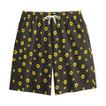 Polka Dot Sunflower Pattern Print Cotton Shorts