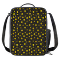 Polka Dot Sunflower Pattern Print Crossbody Lunch Bag