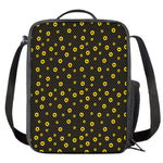 Polka Dot Sunflower Pattern Print Crossbody Lunch Bag
