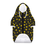 Polka Dot Sunflower Pattern Print Dog Zip Up Hoodie