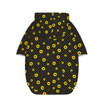 Polka Dot Sunflower Pattern Print Dog Zip Up Hoodie