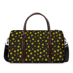 Polka Dot Sunflower Pattern Print Duffle Bag