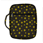 Polka Dot Sunflower Pattern Print Front Pocket Bible Bag
