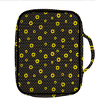 Polka Dot Sunflower Pattern Print Front Pocket Bible Bag