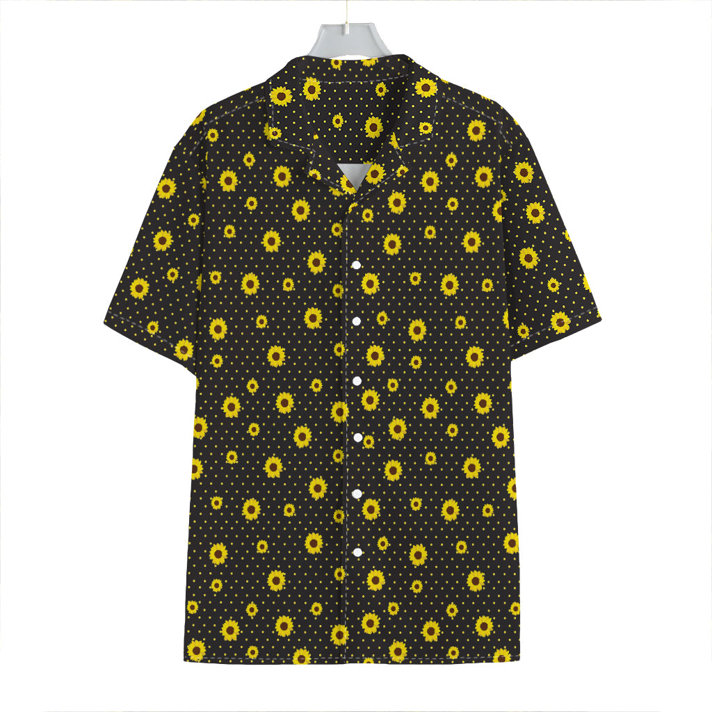 Polka Dot Sunflower Pattern Print Hawaiian Shirt