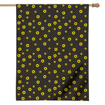 Polka Dot Sunflower Pattern Print House Flag