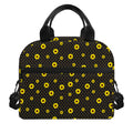 Polka Dot Sunflower Pattern Print Insulated Lunch Bag