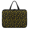 Polka Dot Sunflower Pattern Print Laptop Sleeve With Handle