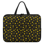 Polka Dot Sunflower Pattern Print Laptop Sleeve With Handle
