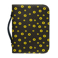 Polka Dot Sunflower Pattern Print Leather Bible Cover