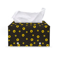 Polka Dot Sunflower Pattern Print Leather Tissue Box Cover