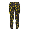 Polka Dot Sunflower Pattern Print Men's Leggings